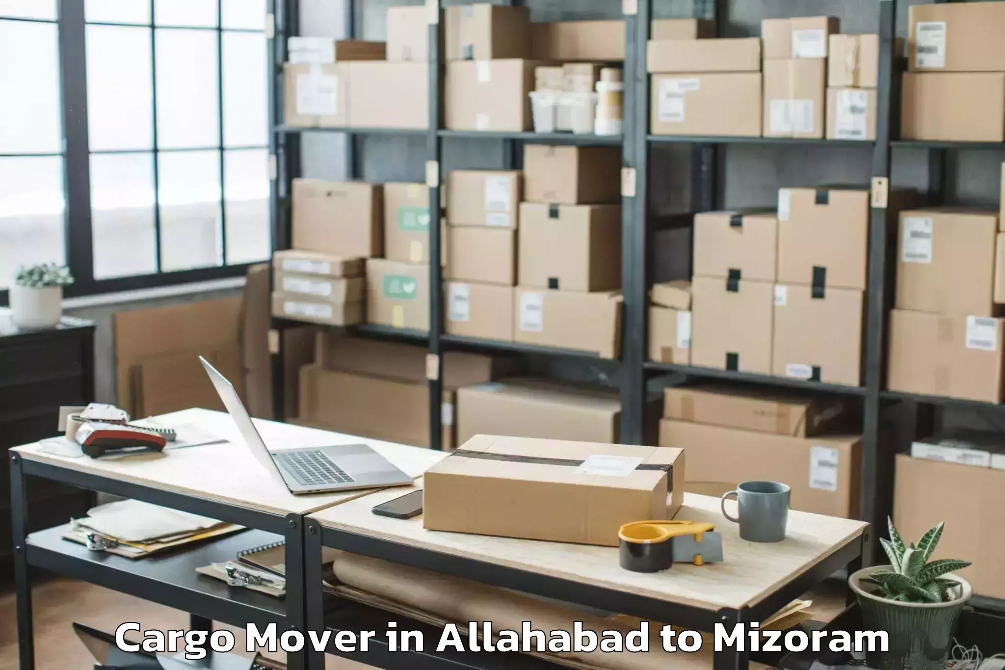 Book Allahabad to Lunglei Cargo Mover Online